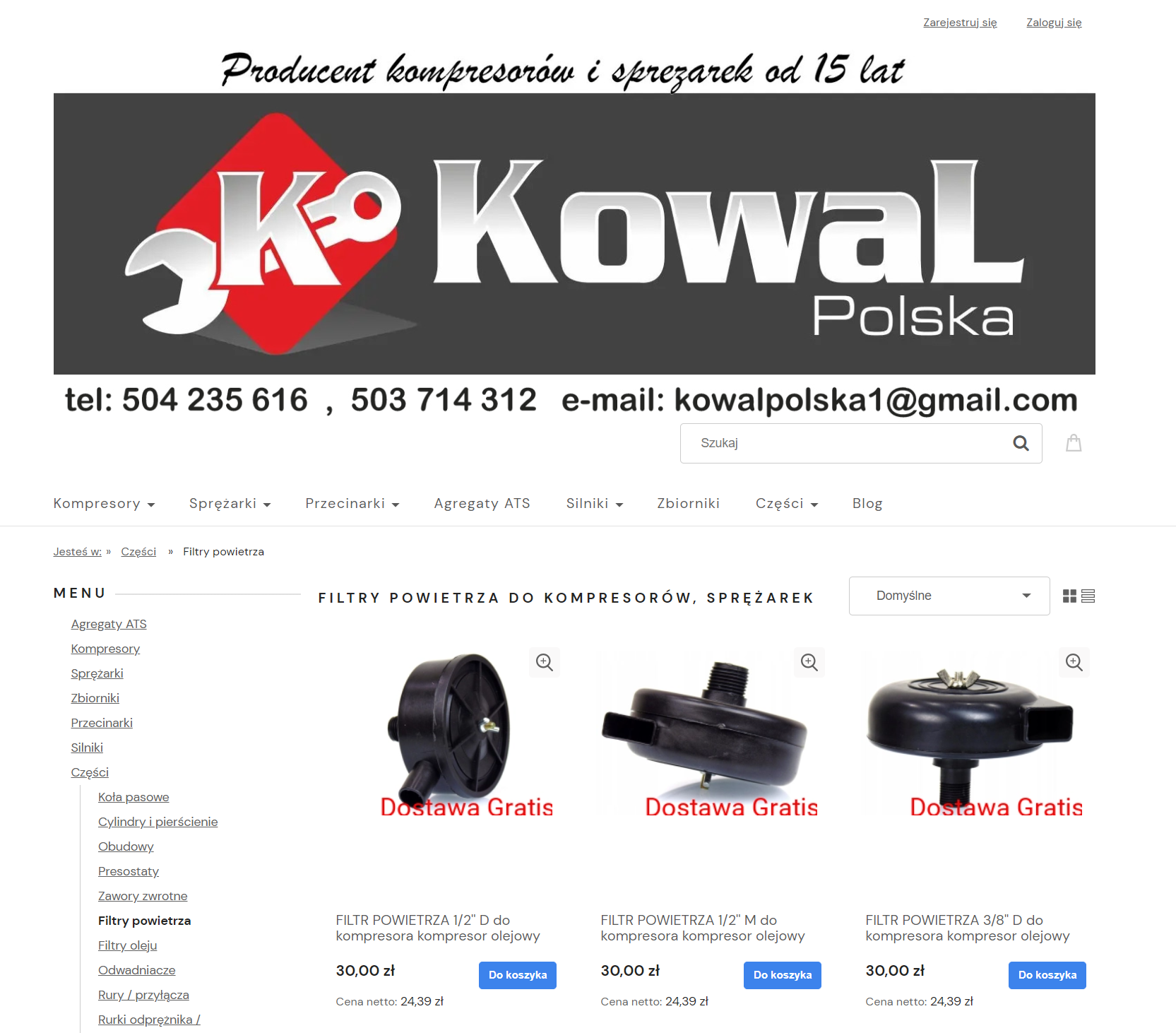 Jakie rodzaje filtry powietrza do kompresorów stosuje się na różnych etapach uzdatniania sprężonego powietrza?