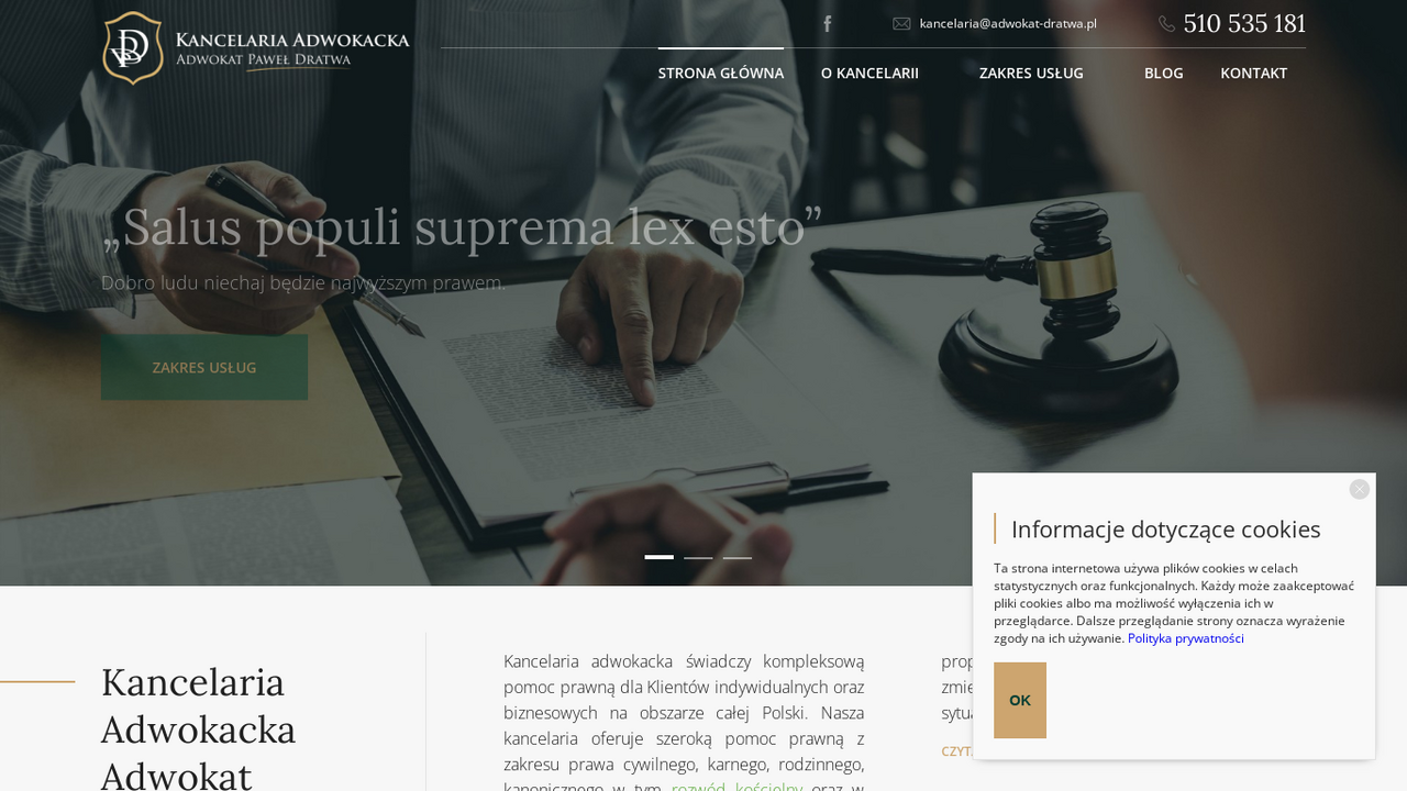 Zrzut strony Kancelaria Adwokacka Adwokat Paweł Dratwa