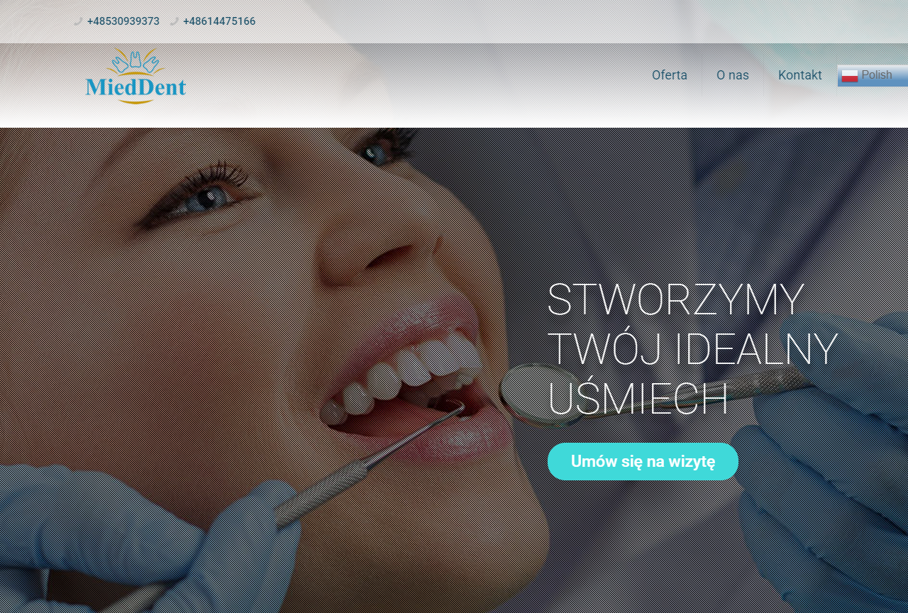 Zrzut strony MIED-DENT - przychodnia stomatologiczna