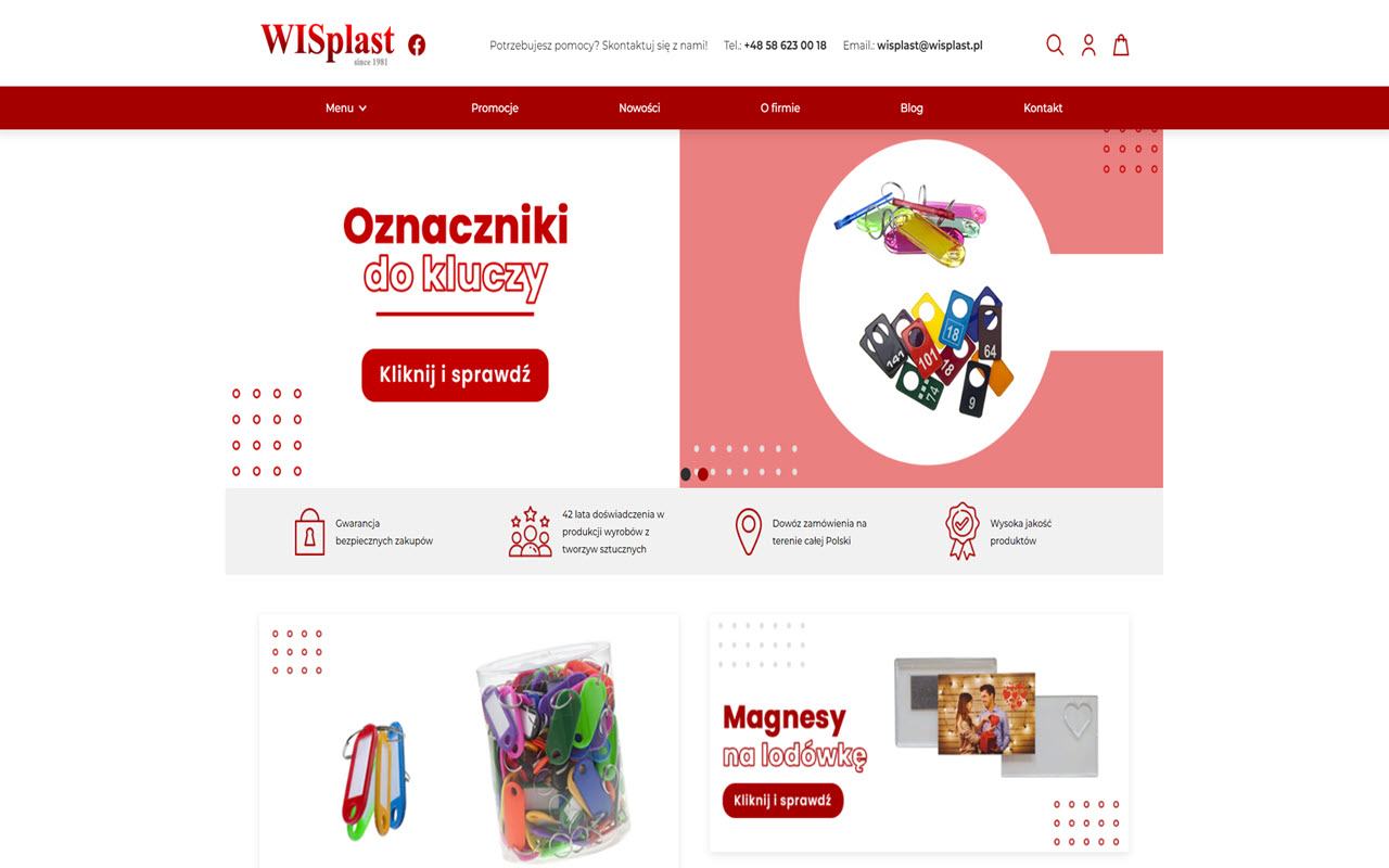 Zrzut strony Breloki na zamówienie - WISplast
