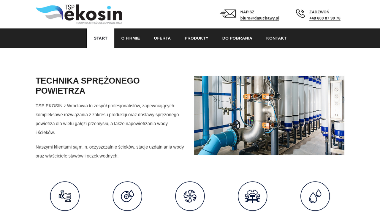 Zrzut strony TSP EKOSIN - dmuchawy