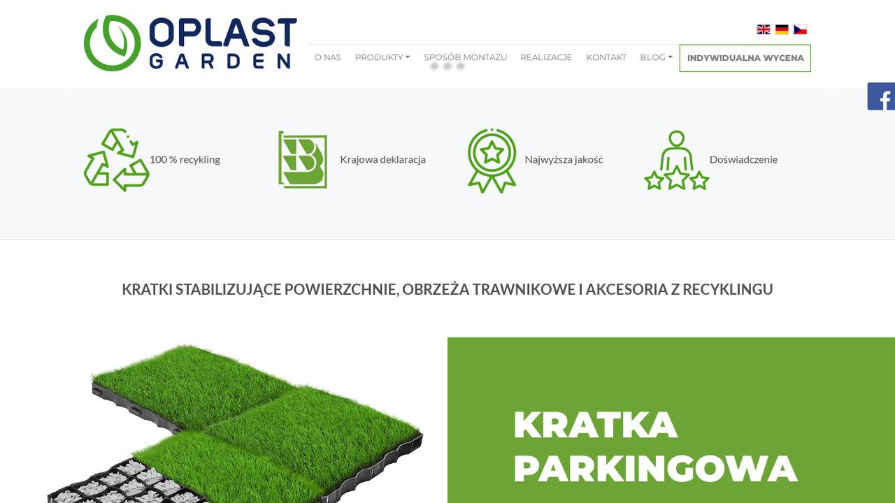 Zrzut strony Oplast Garden