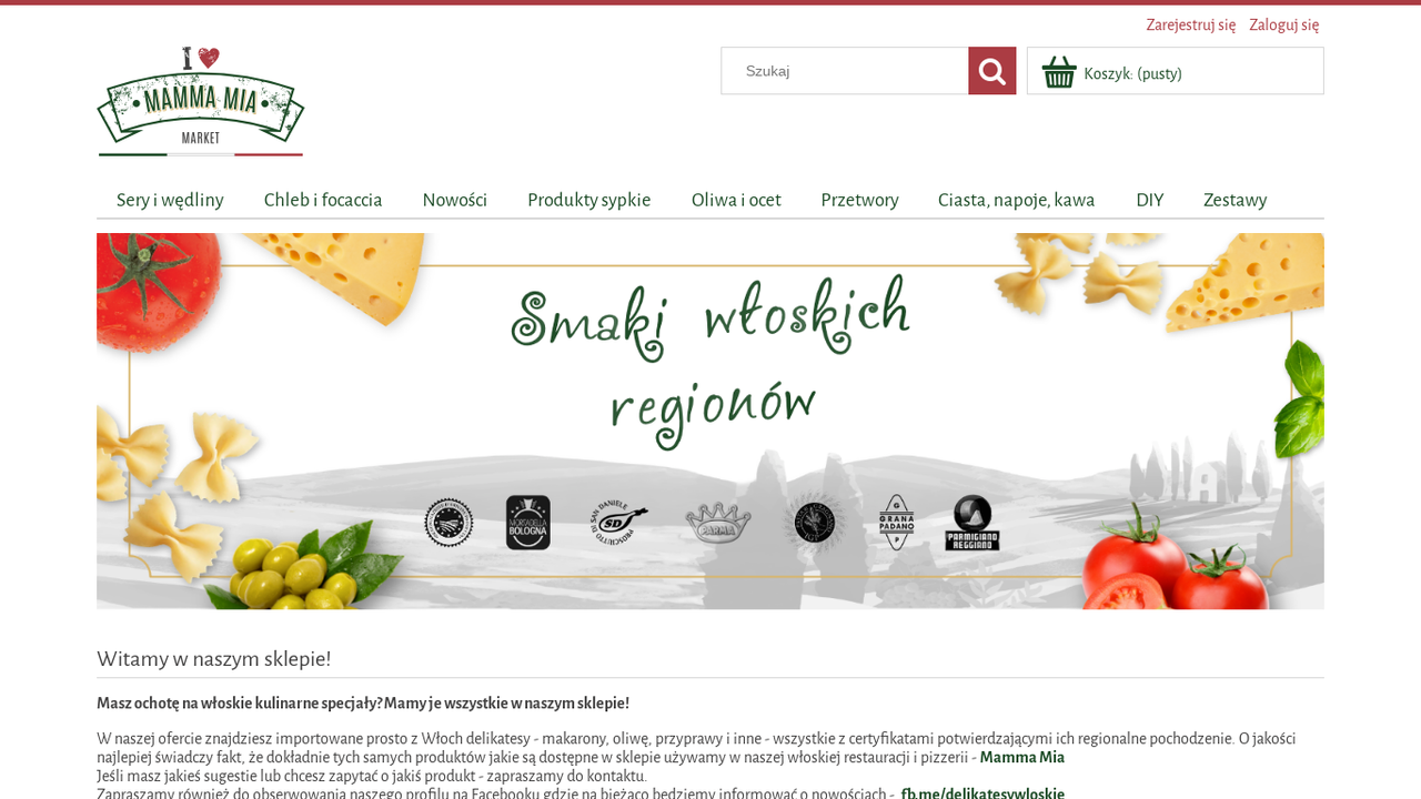Zrzut strony Mamma Mia Market